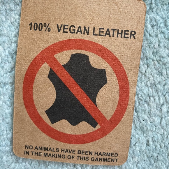 NWT Brown Jacket | 100% Vegan Leather - Picture 6 of 6